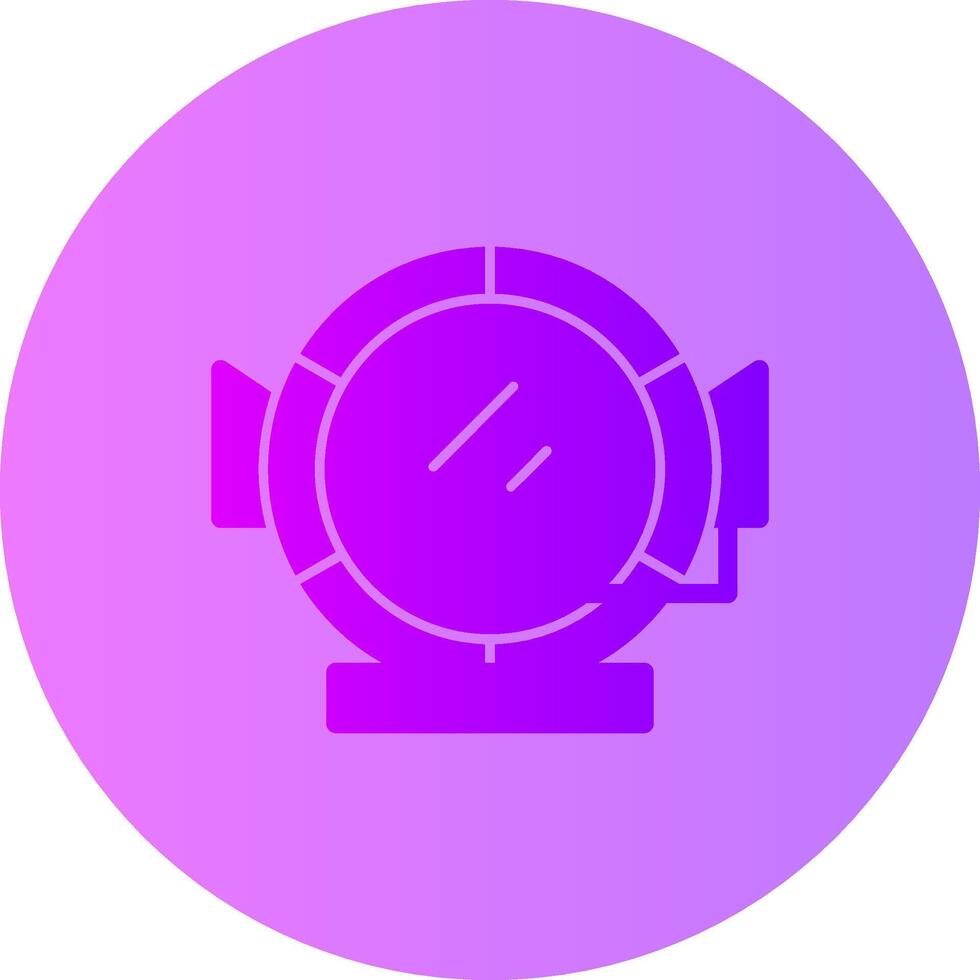 Astronaut Helmet Gradient Circle Icon vector
