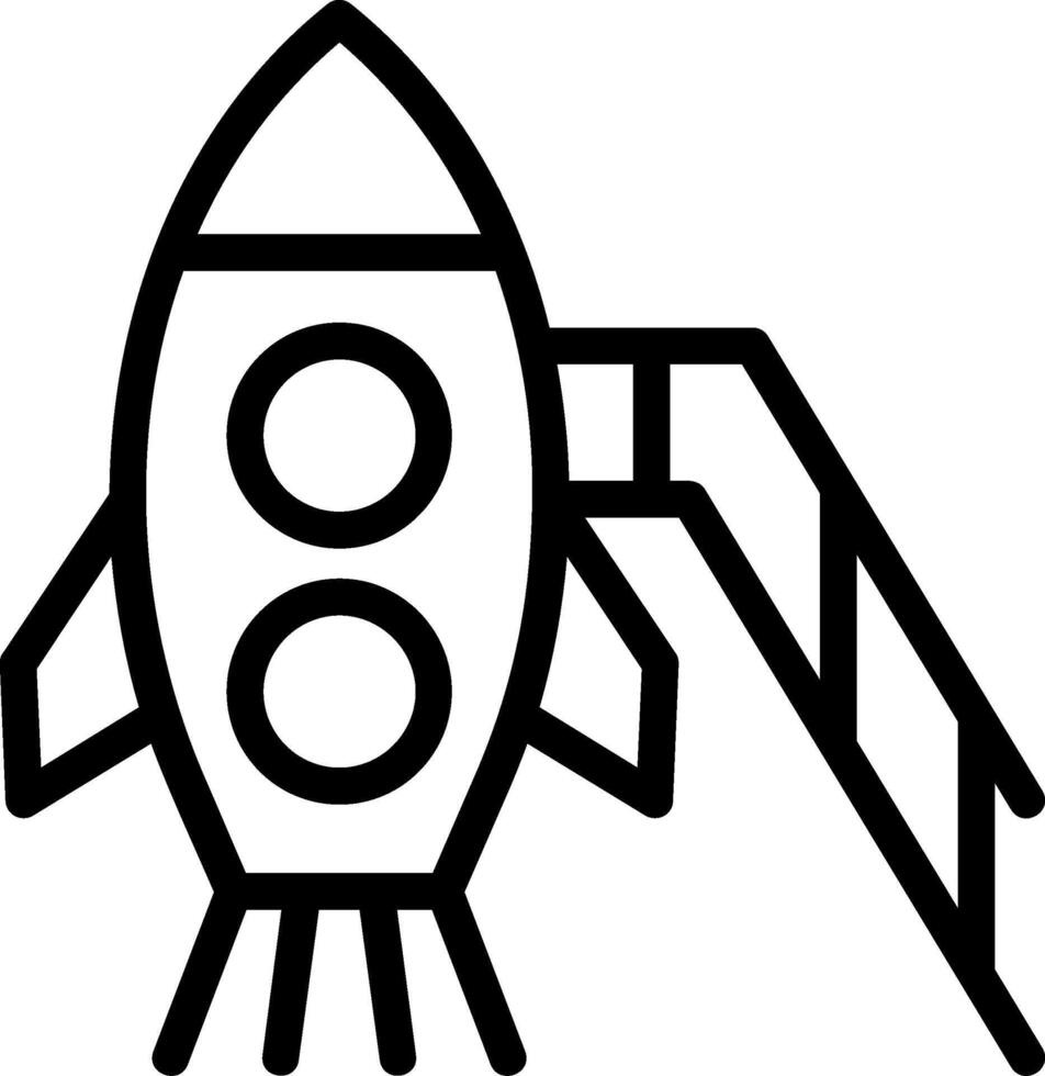 Rocket Line Icon vector