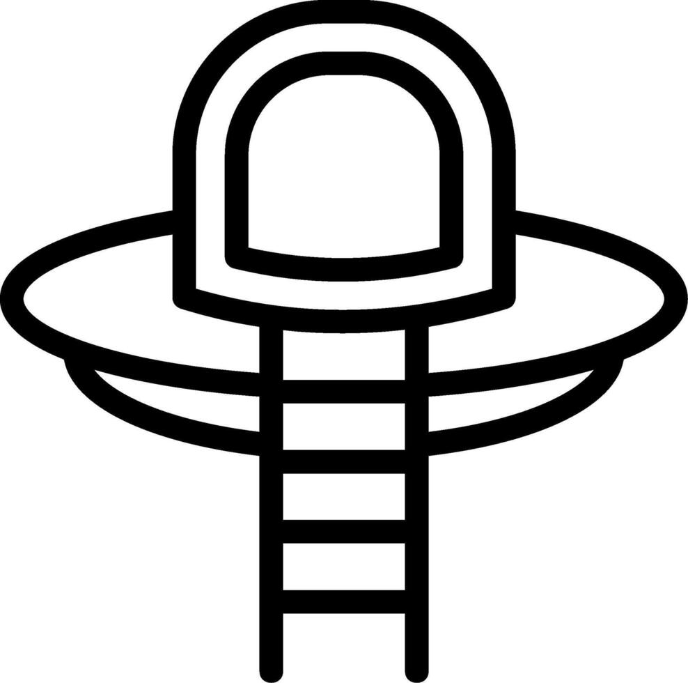 UFO Line Icon vector