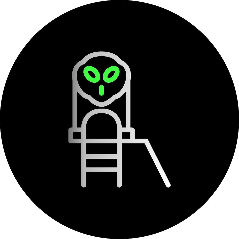 Alien Dual Gradient Circle Icon vector