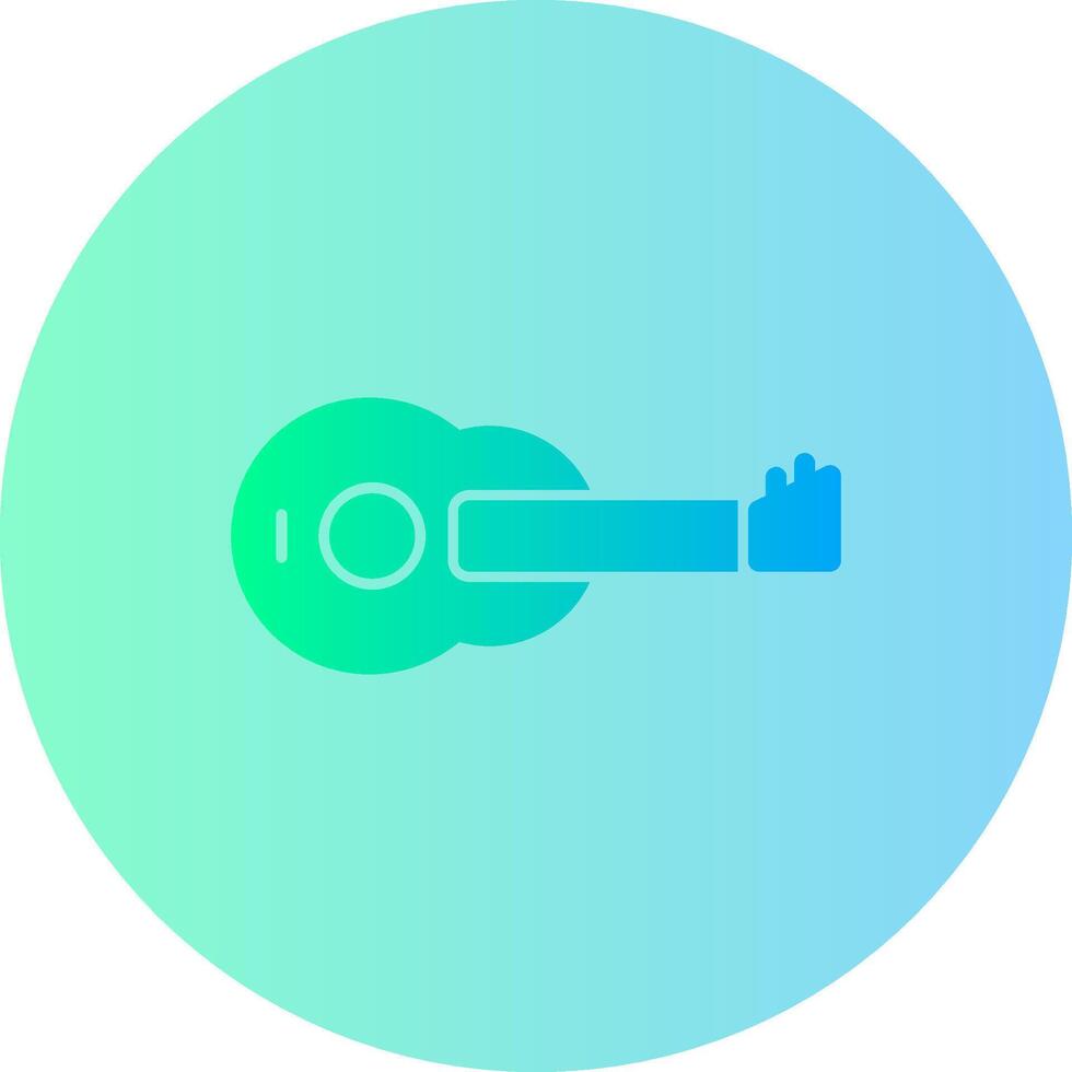 Guitar Gradient Circle Icon vector