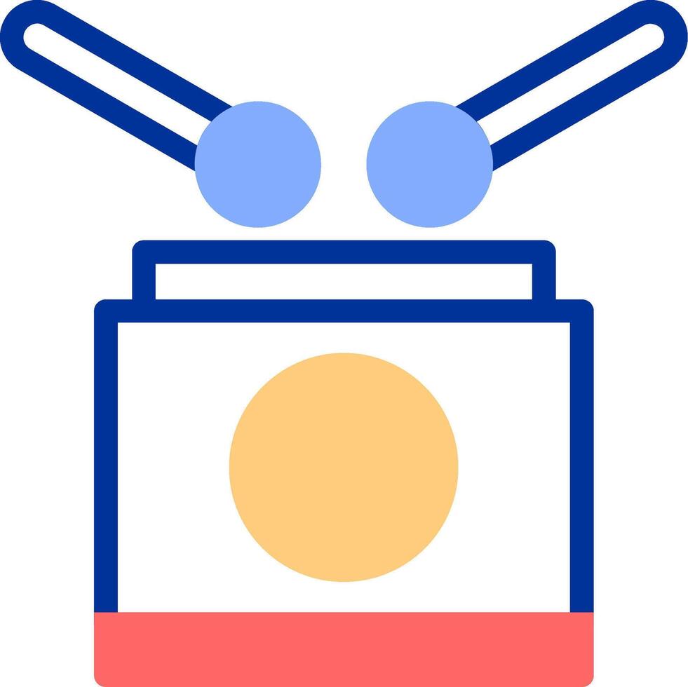 Drum Color Filled Icon vector