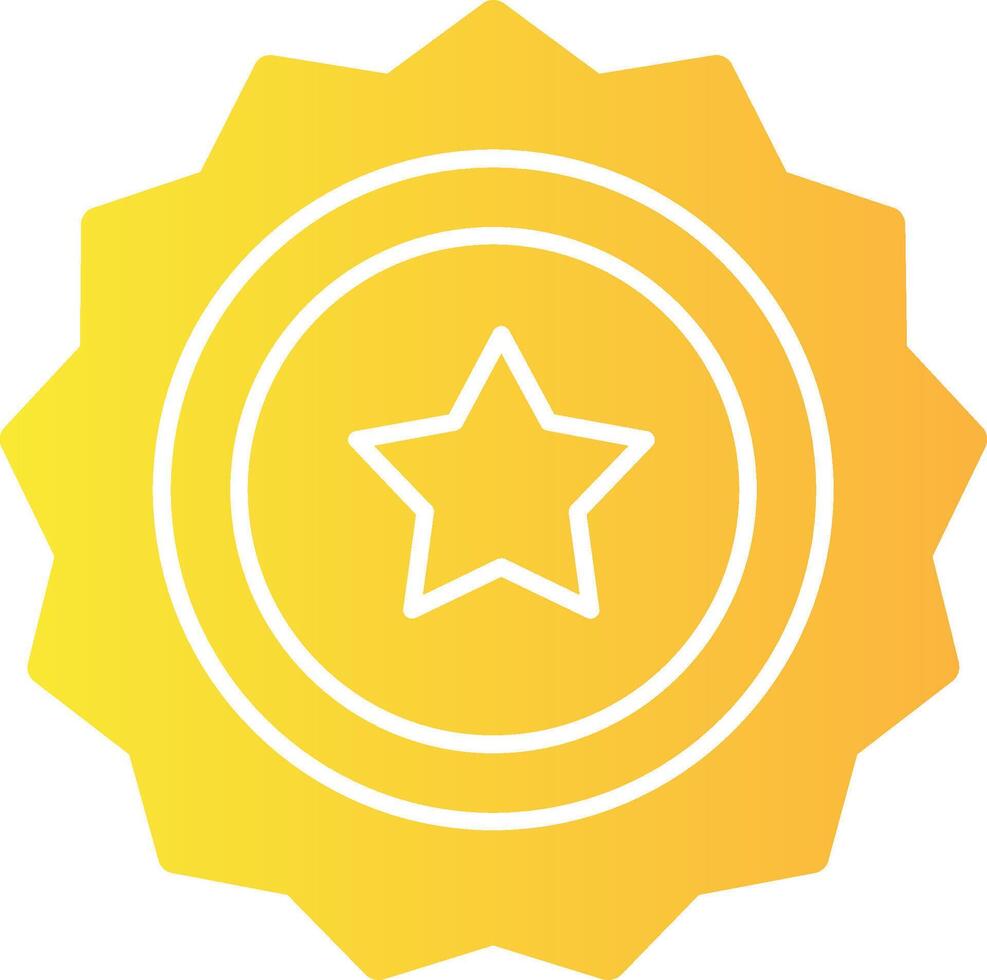 Sheriff Badge Solid Multi Gradient Icon vector