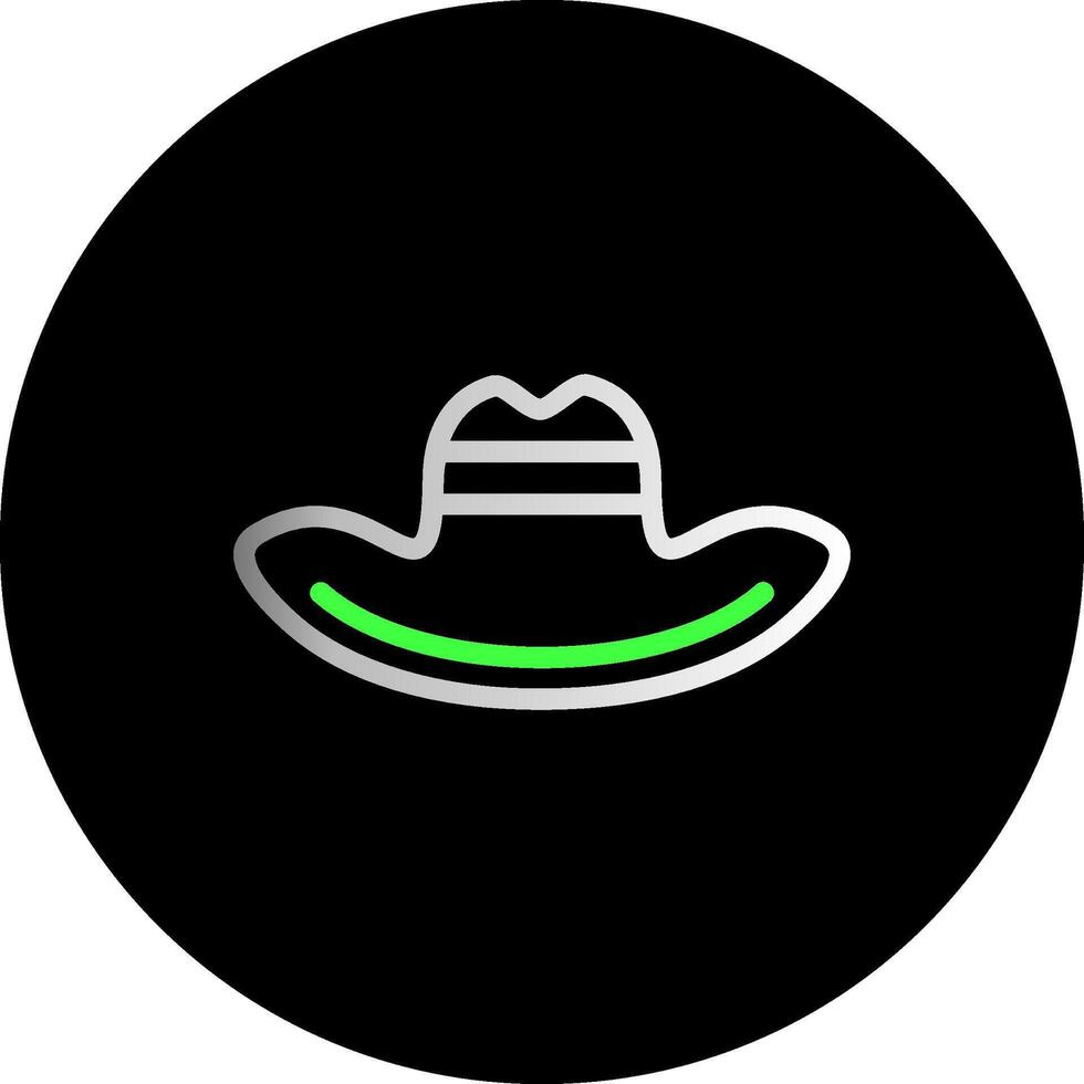 vaquero sombrero doble degradado circulo icono vector