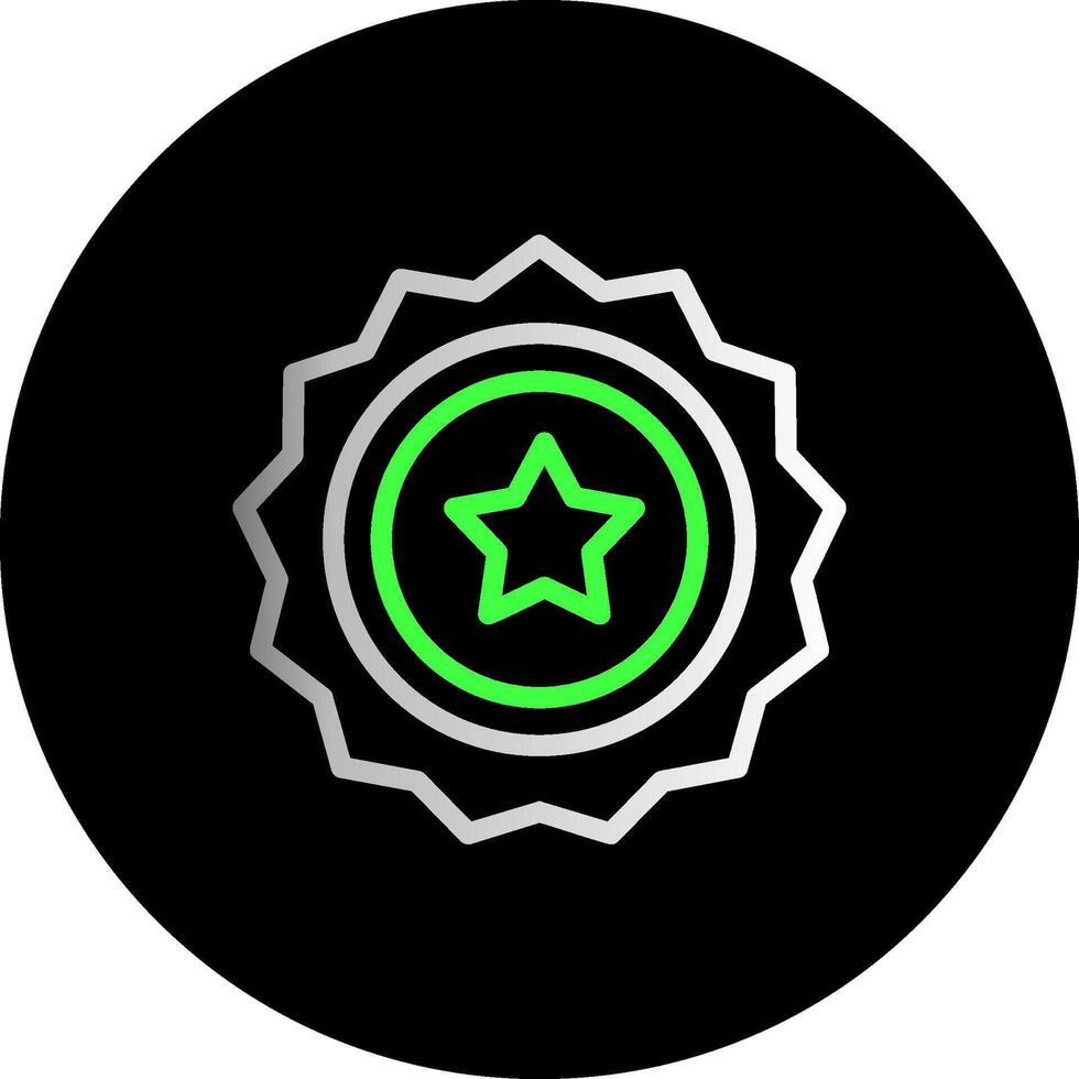 Sheriff Badge Dual Gradient Circle Icon vector