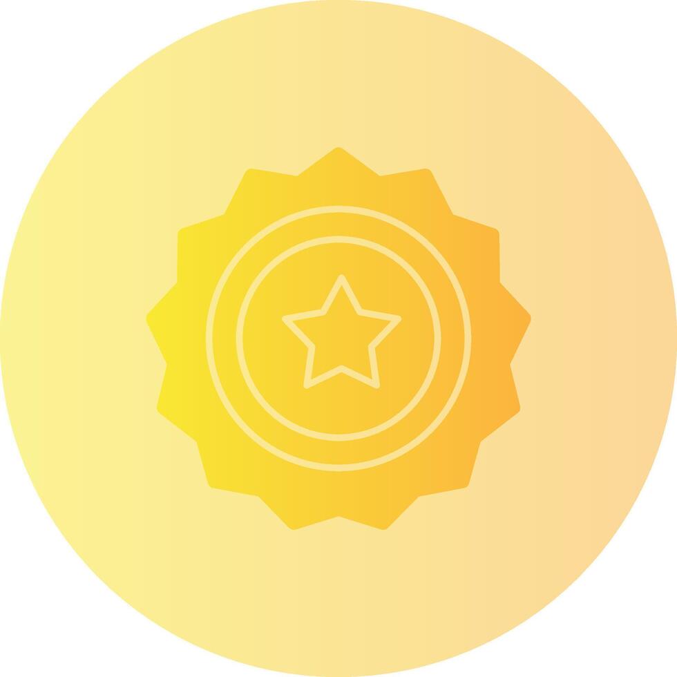 Sheriff Badge Gradient Circle Icon vector