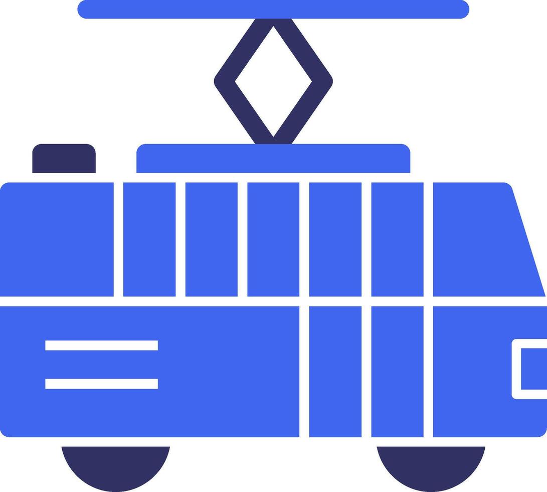 Train Solid Two Color Icon vector