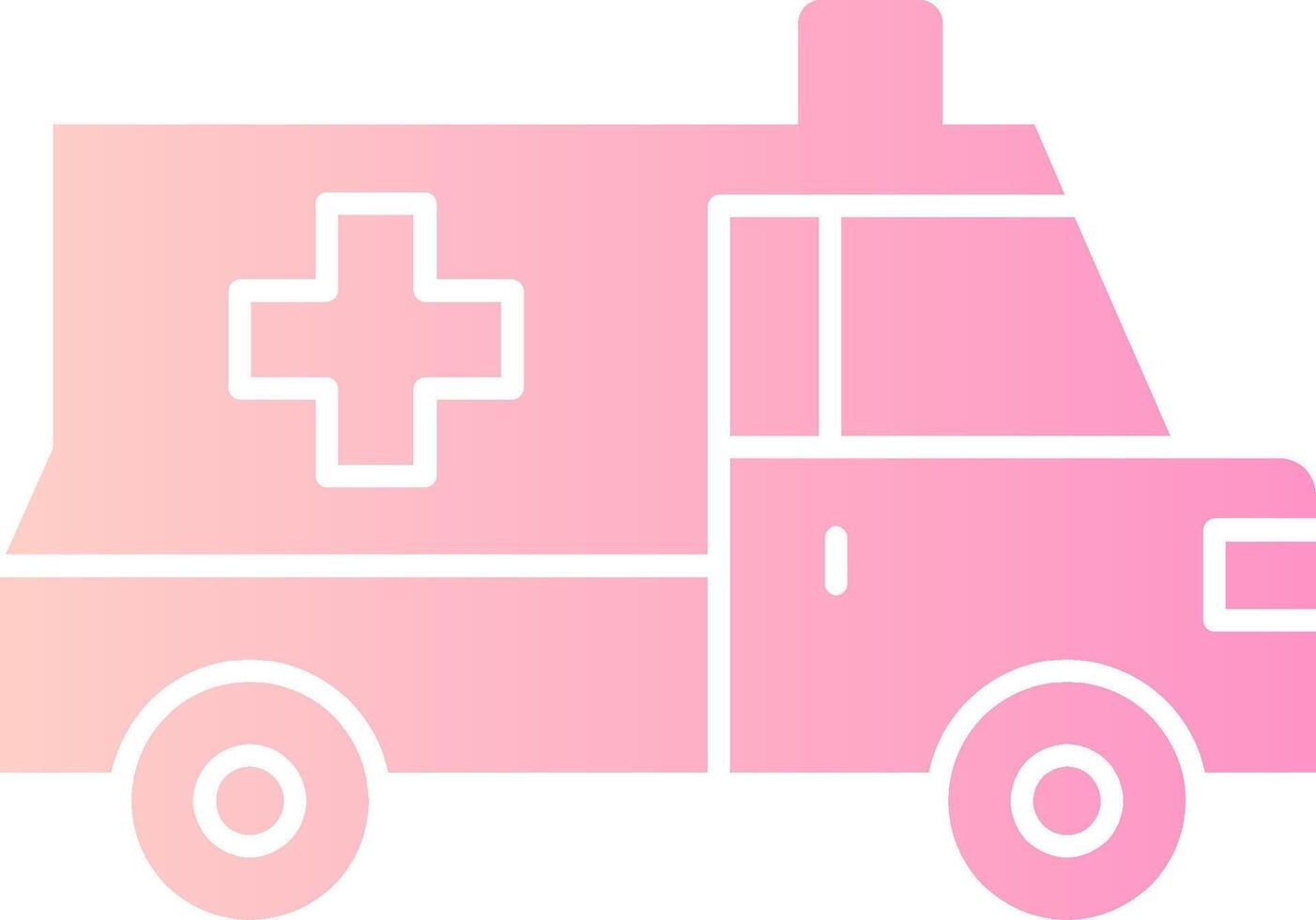 Ambulance Solid Multi Gradient Icon vector