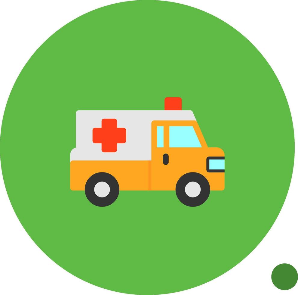 ambulancia plano sombra icono vector