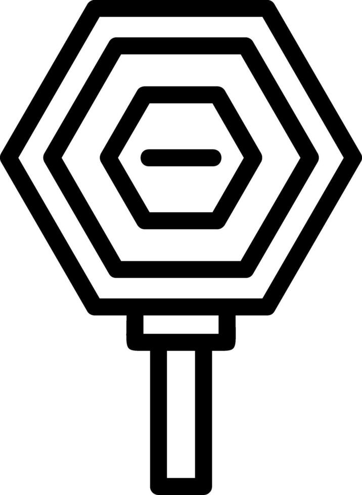 icono de línea de señal de stop vector