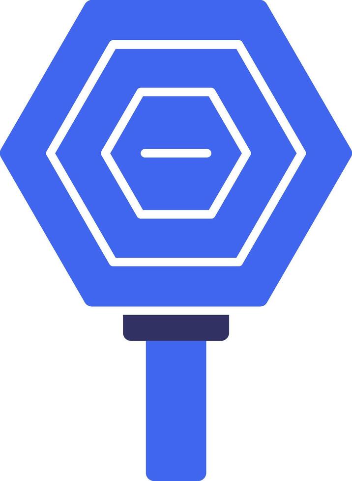 Stop Sign Solid Two Color Icon vector