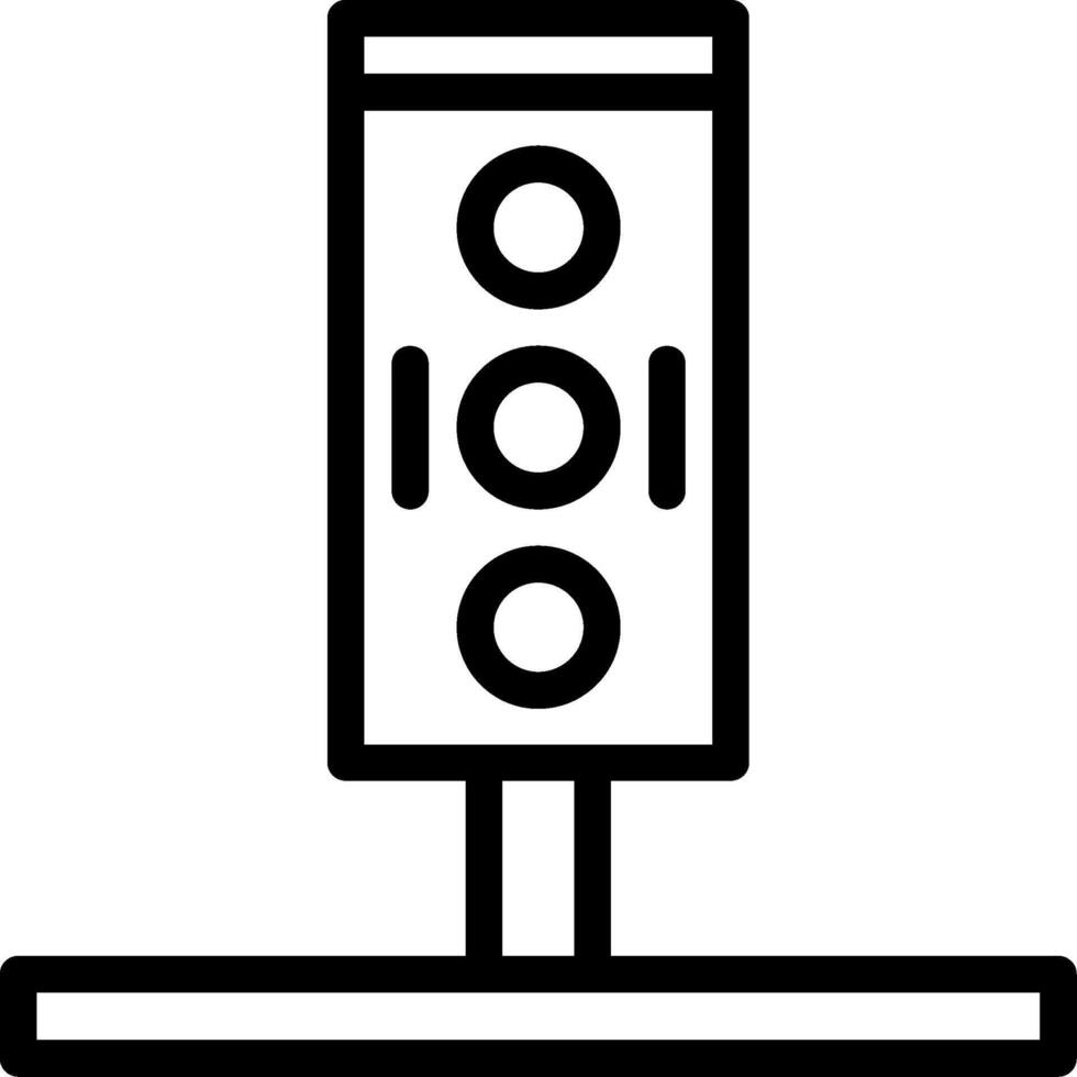 Traffic Light Line Icon vector