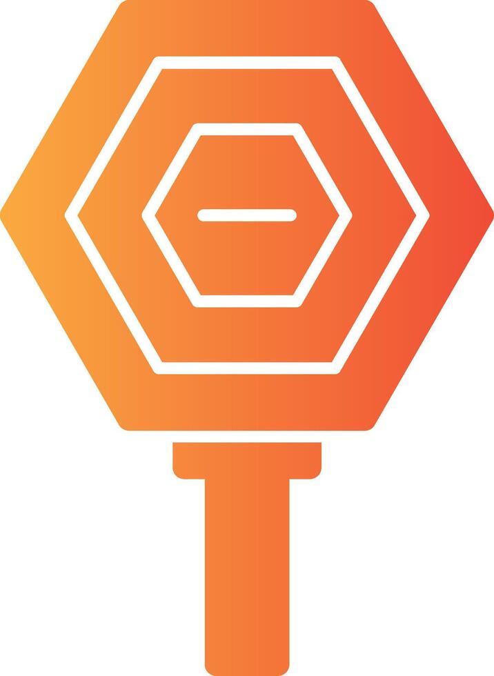Stop Sign Solid Multi Gradient Icon vector