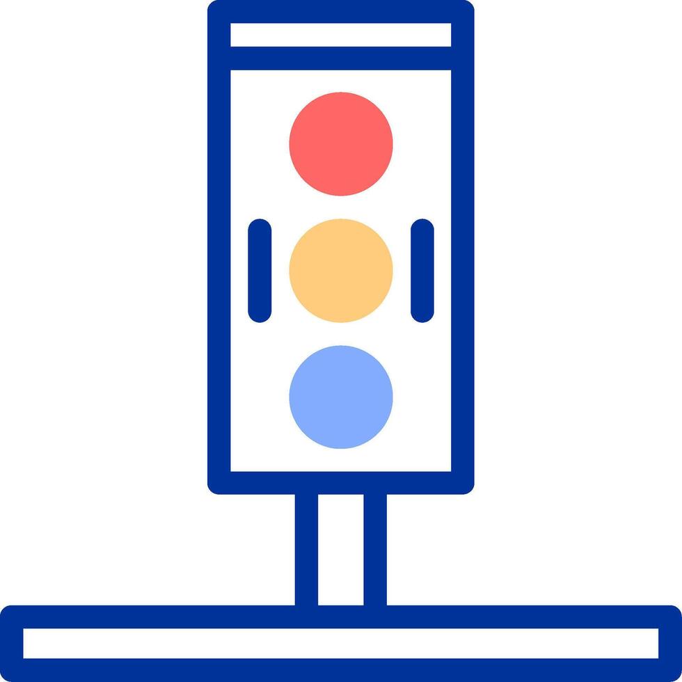 Traffic Light Color Filled Icon vector