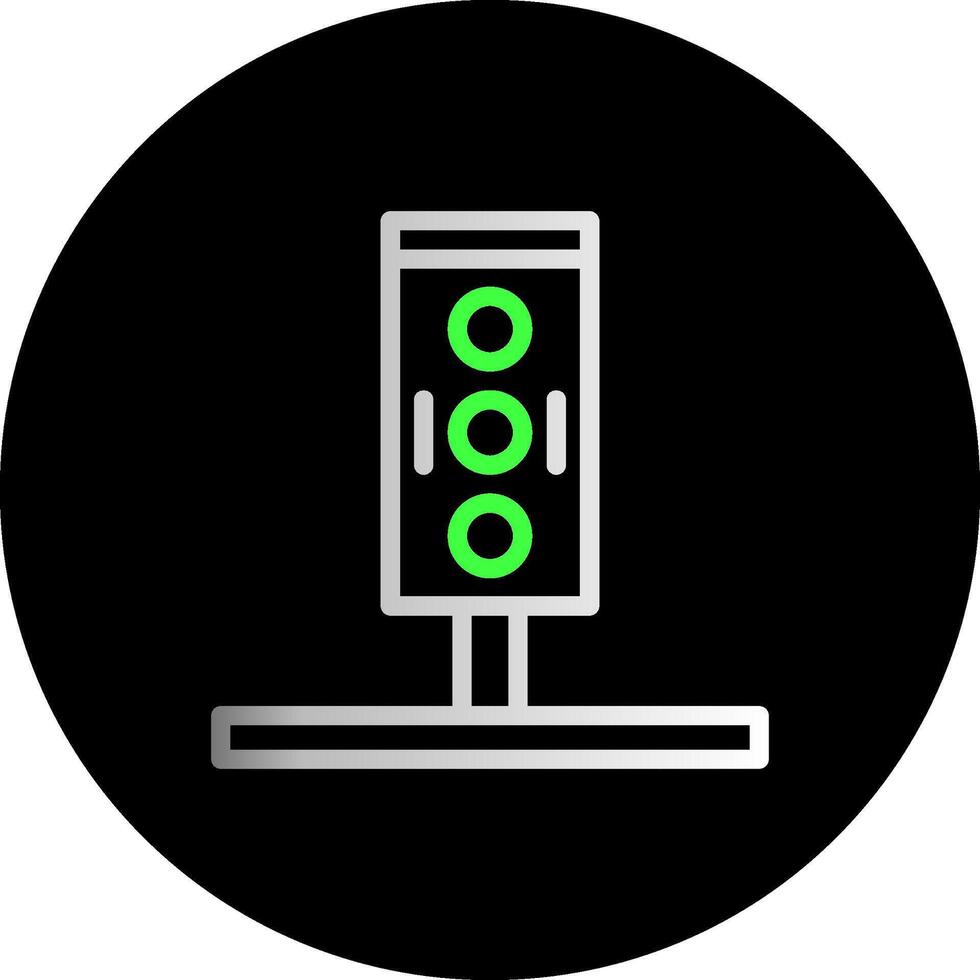 Traffic Light Dual Gradient Circle Icon vector