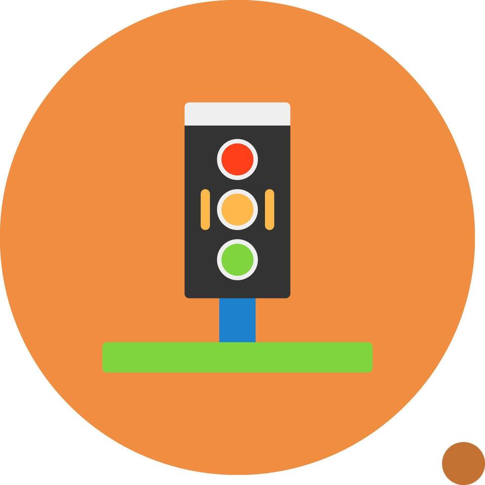 Traffic Light Flat Shadow Icon vector