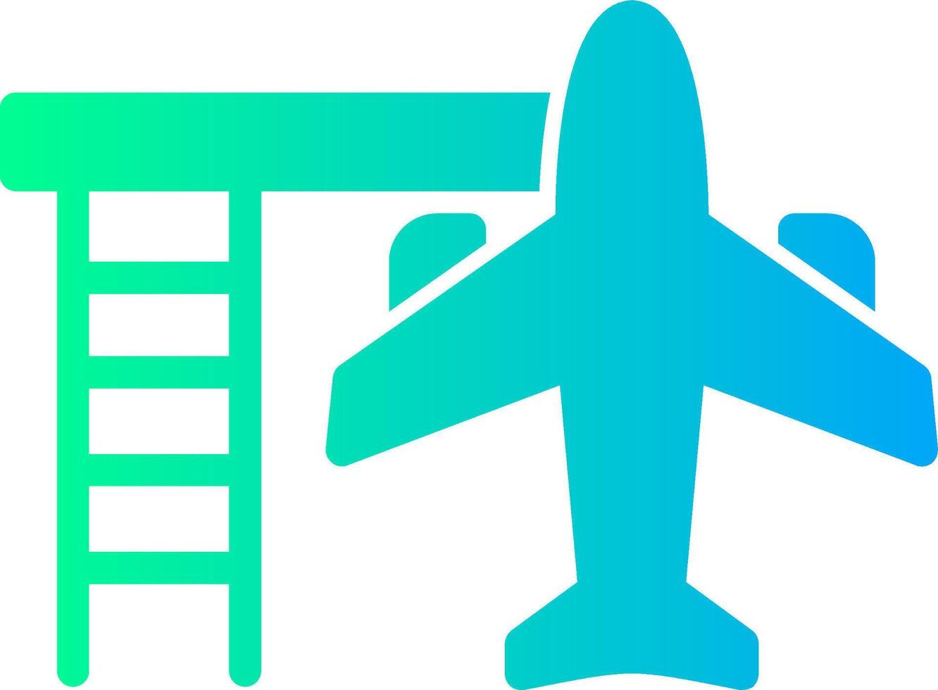 Airplane Solid Multi Gradient Icon vector