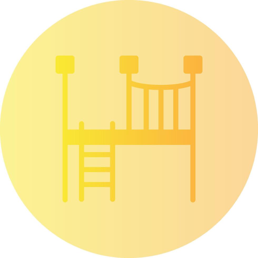 Bridge Gradient Circle Icon vector