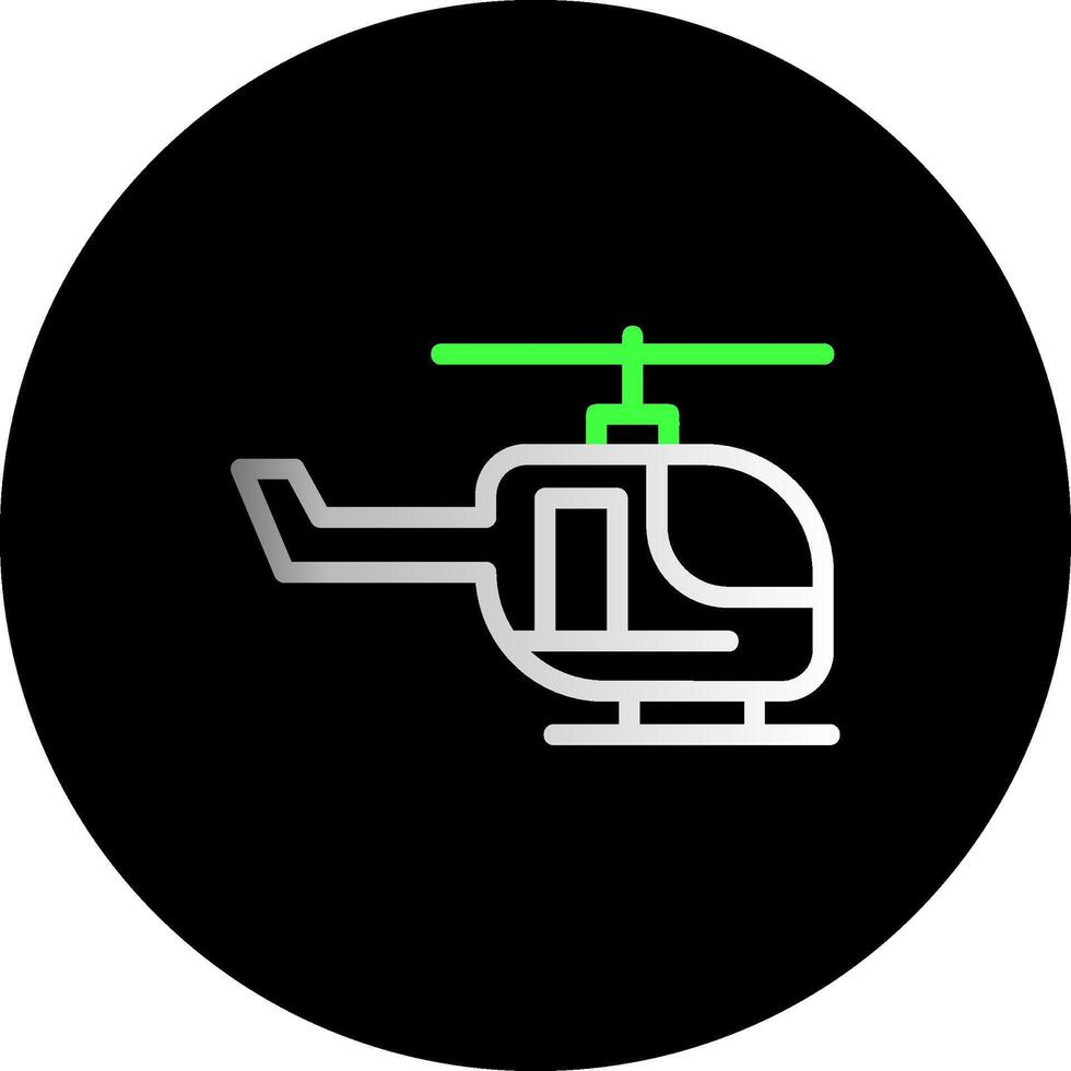 helicóptero doble degradado circulo icono vector