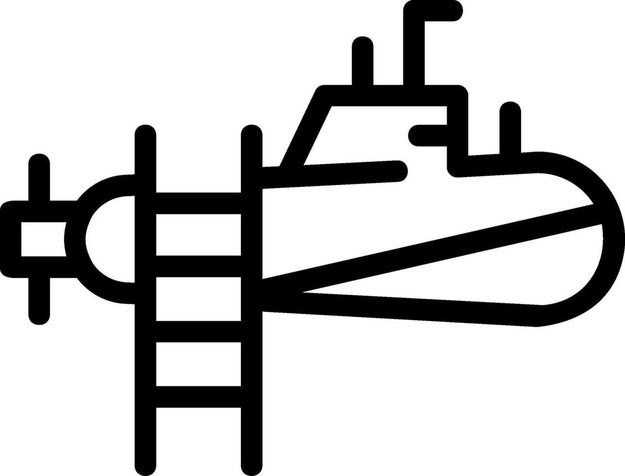 Submarine Line Icon vector