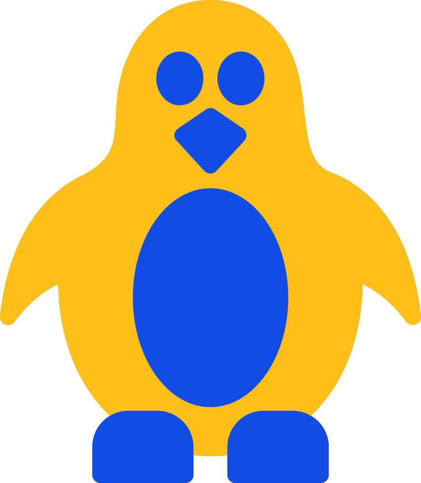 Penguin Flat Two color Icon vector