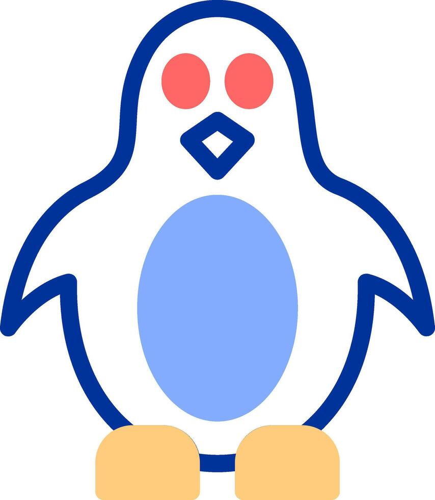 Penguin Color Filled Icon vector