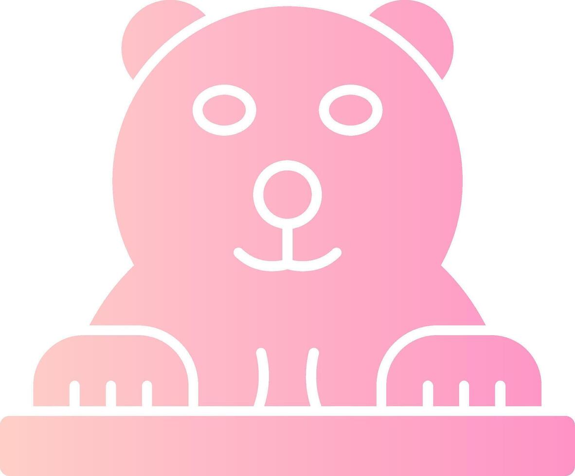 polar oso sólido multi degradado icono vector