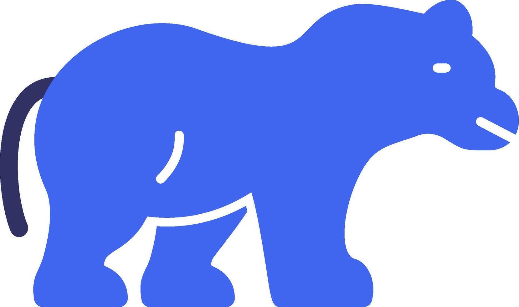 Bear Solid Two Color Icon vector