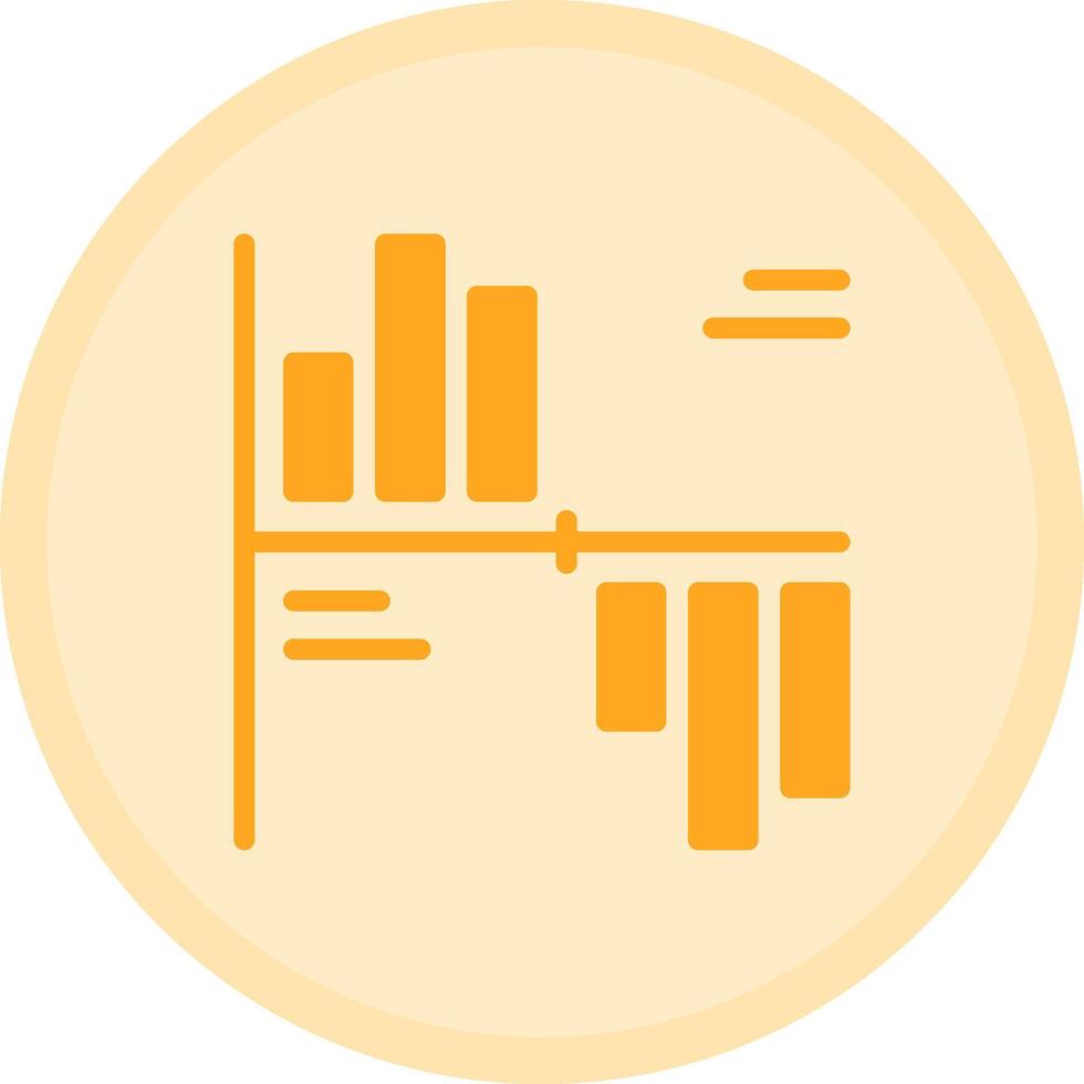 Gantt Chart Multicolor Circle Icon vector