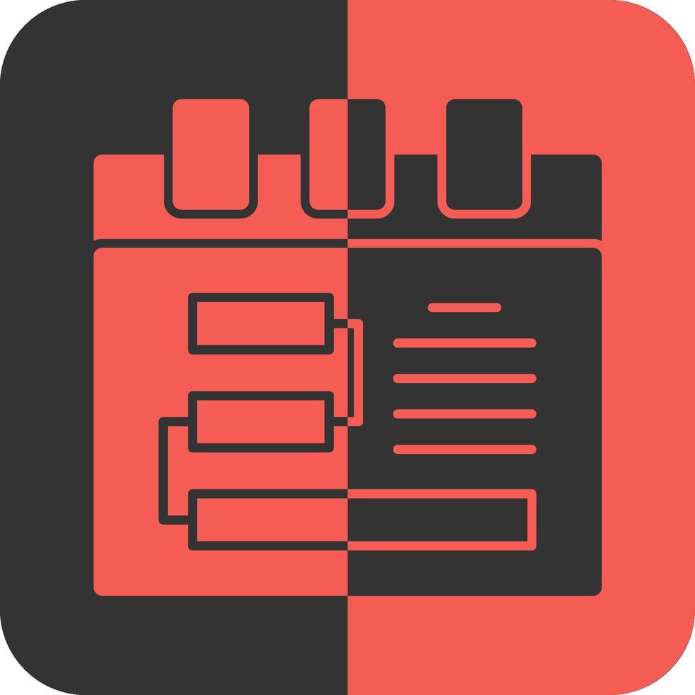 Calendar Red Inverse Icon vector