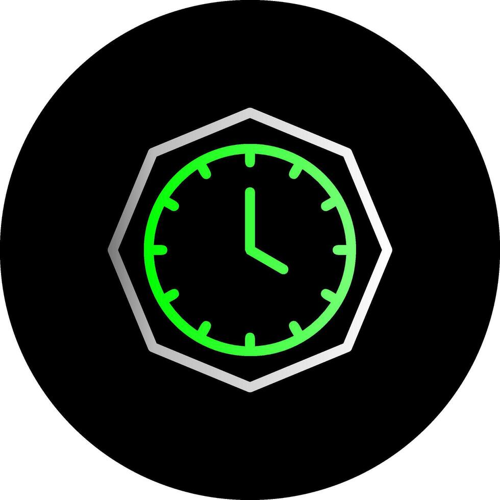 Clock Dual Gradient Circle Icon vector