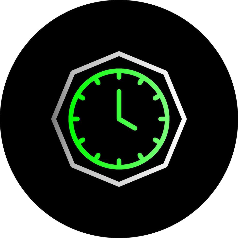 reloj doble degradado circulo icono vector