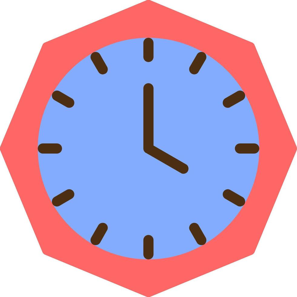 Clock Color Filled Icon vector