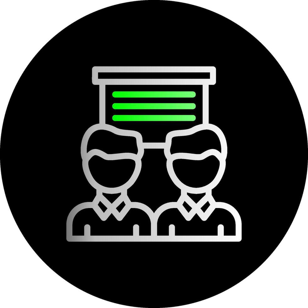 Meeting Dual Gradient Circle Icon vector