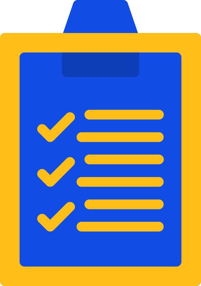 Checklist Flat Two color Icon vector