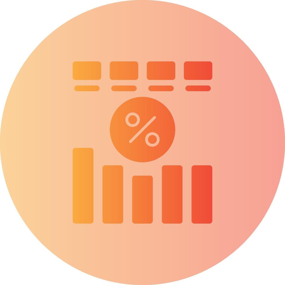 Progreso degradado circulo icono vector