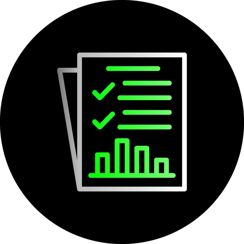 Status Report Dual Gradient Circle Icon vector