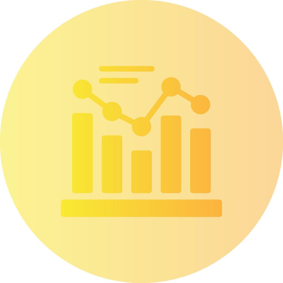 Graph Gradient Circle Icon vector