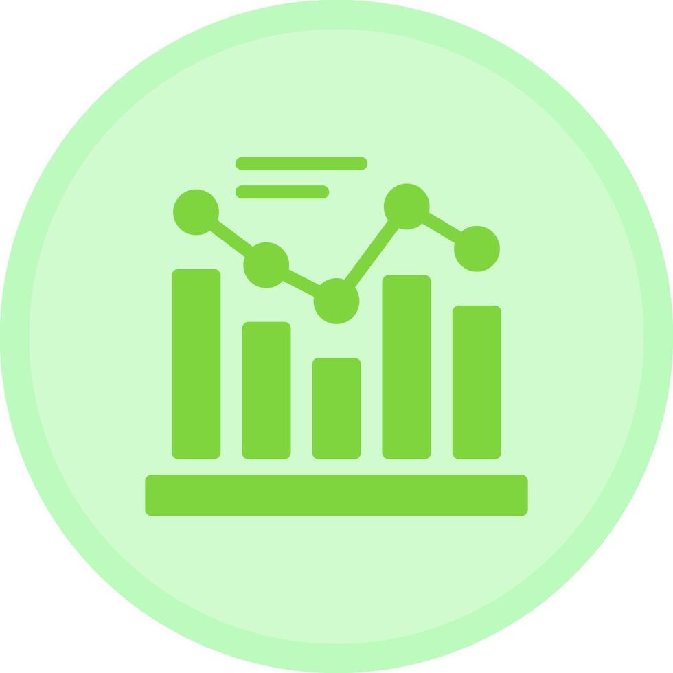 Graph Multicolor Circle Icon vector