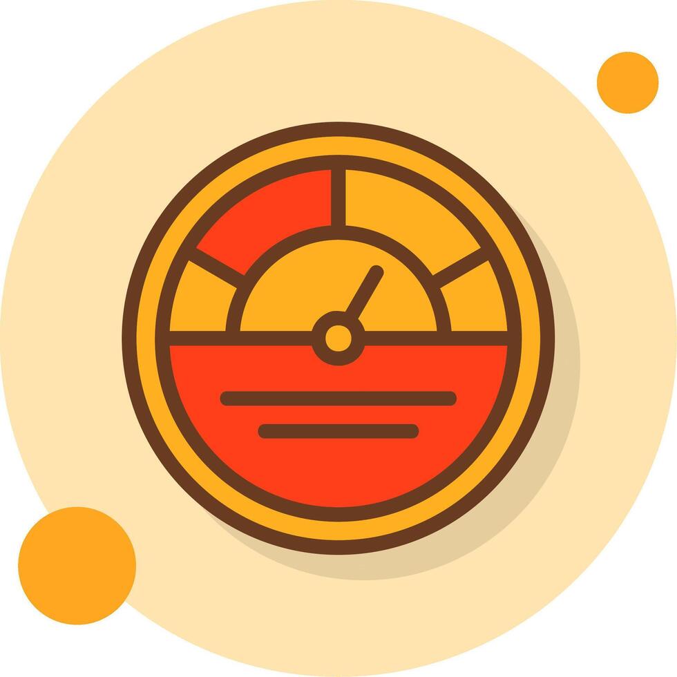 KPI Filled Shadow Cirlce Icon vector