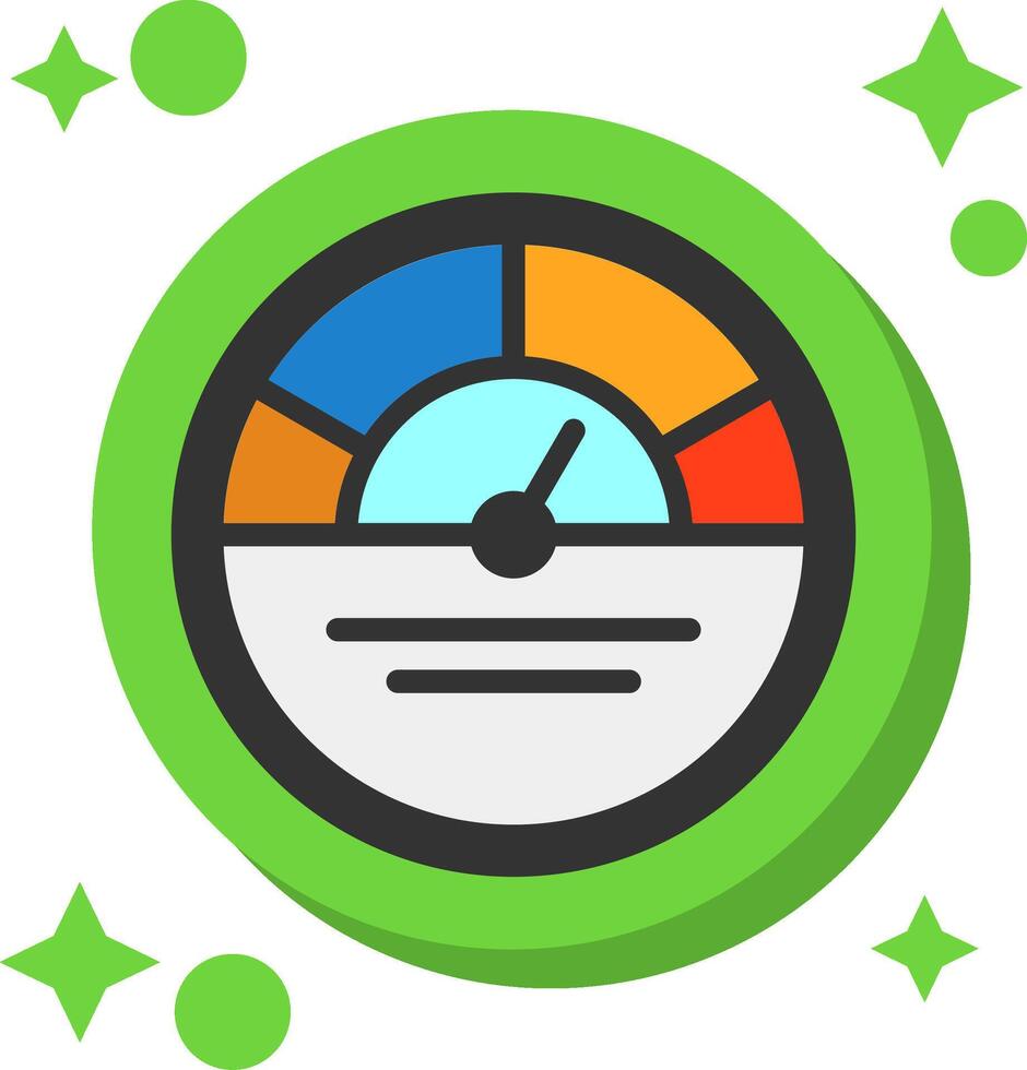 KPI Tailed Color Icon vector