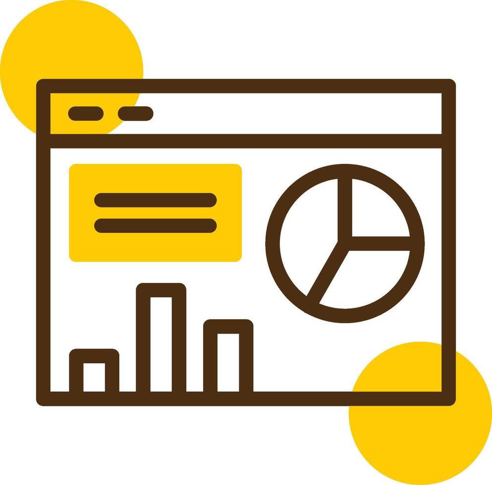 Dashboard Yellow Lieanr Circle Icon vector