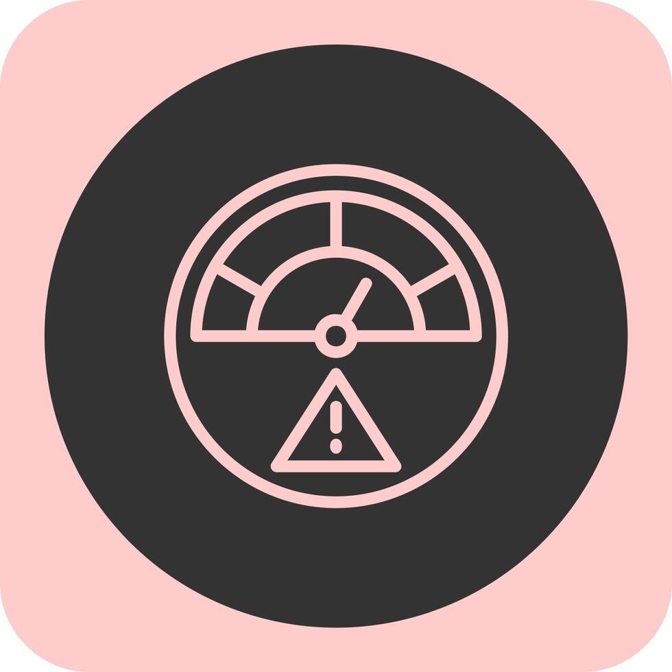 Risk Linear Round Icon vector