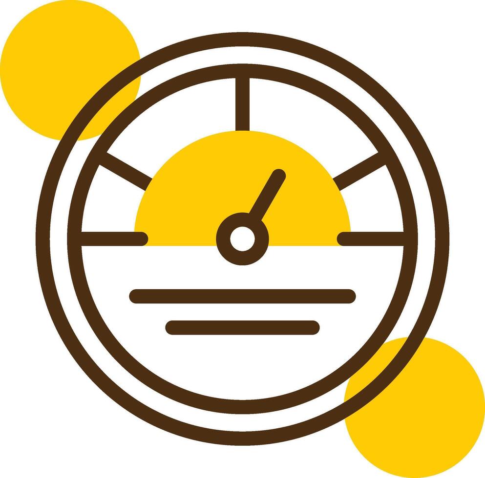KPI Yellow Lieanr Circle Icon vector