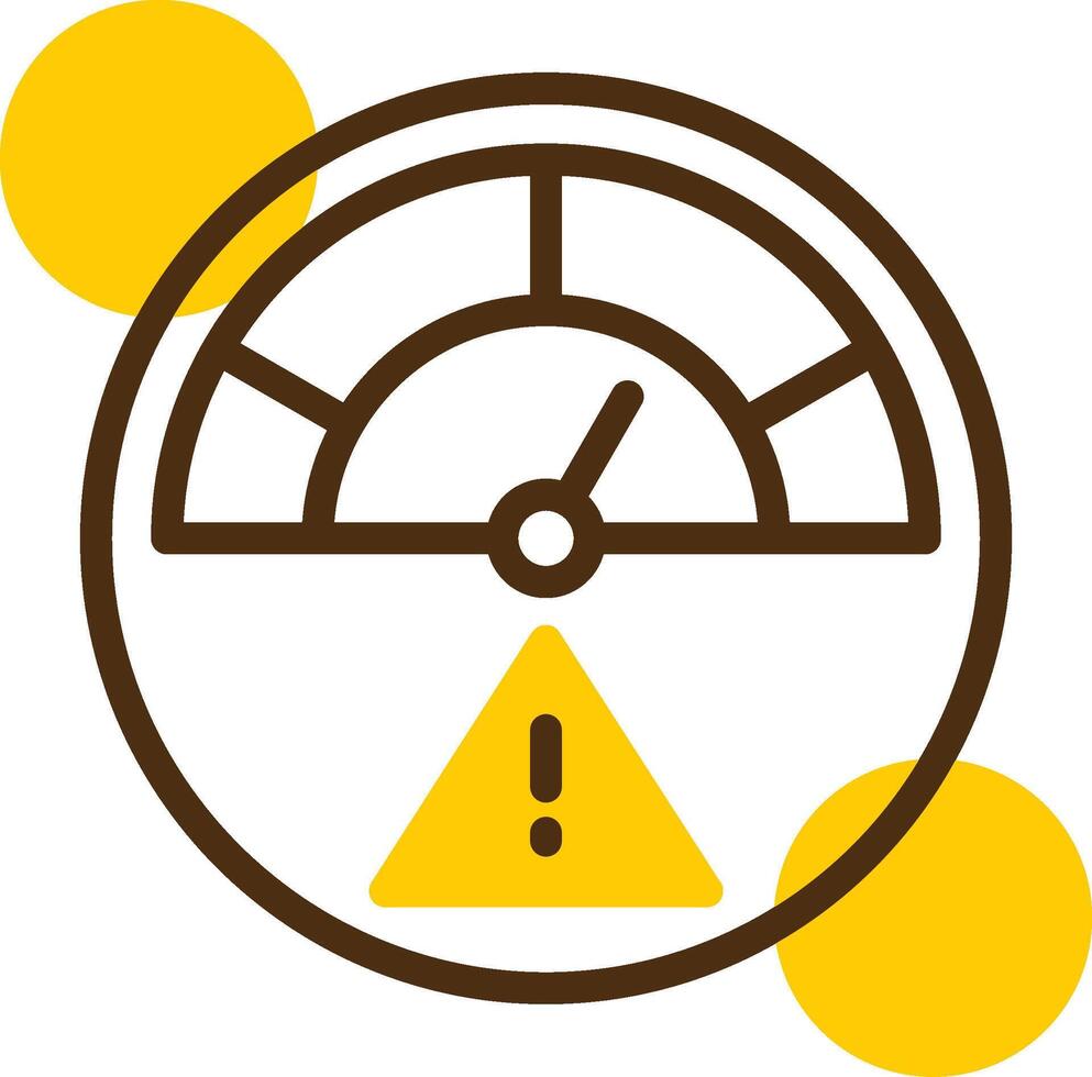 Risk Yellow Lieanr Circle Icon vector