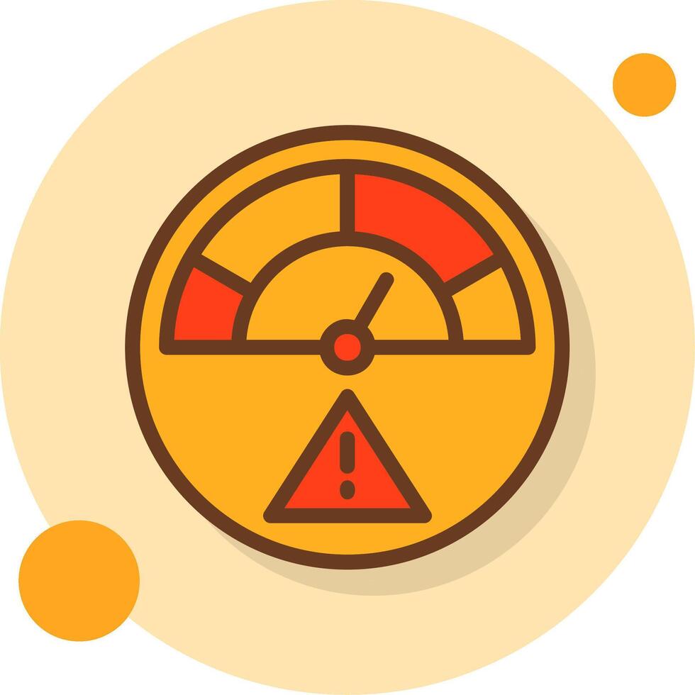 Risk Filled Shadow Cirlce Icon vector