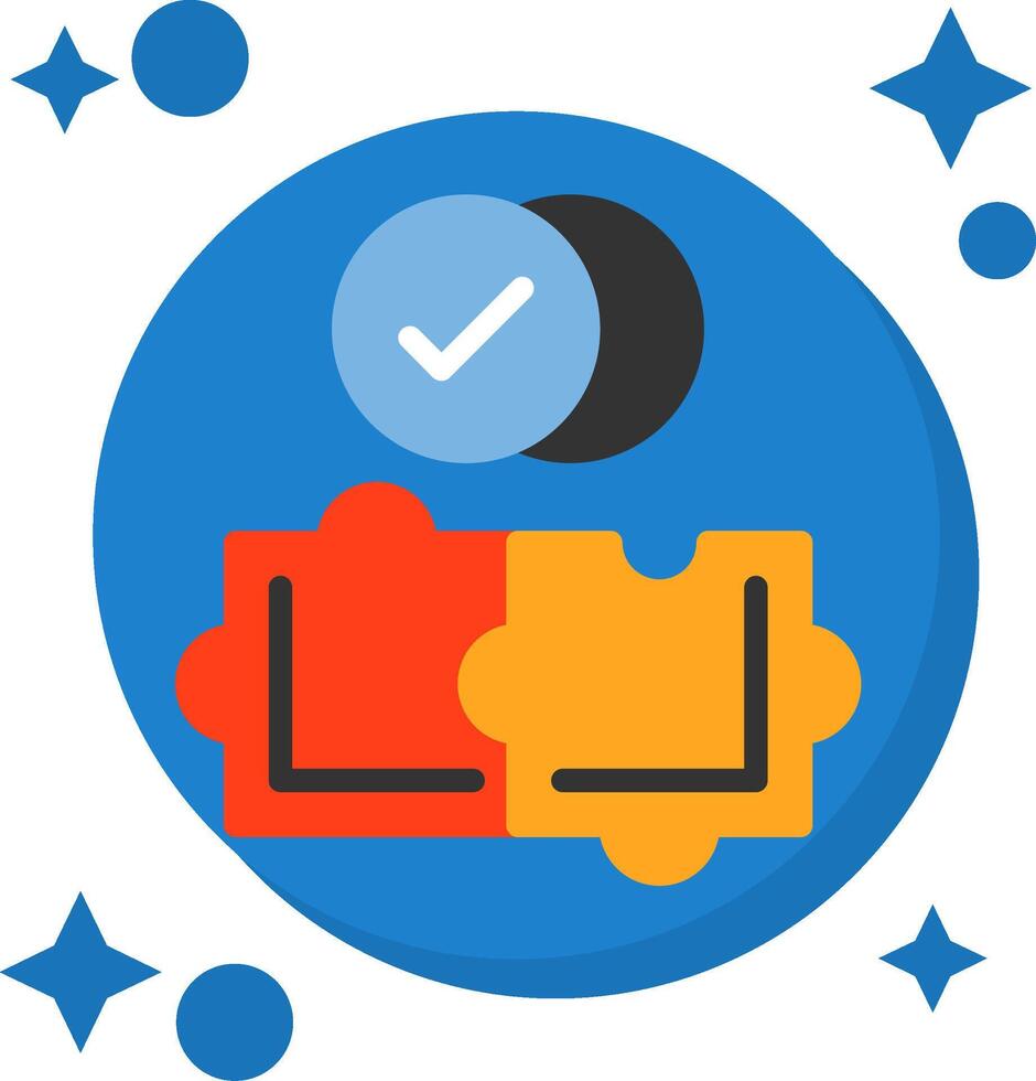 Solution Tailed Color Icon vector