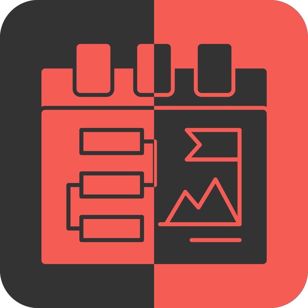 Milestone Red Inverse Icon vector