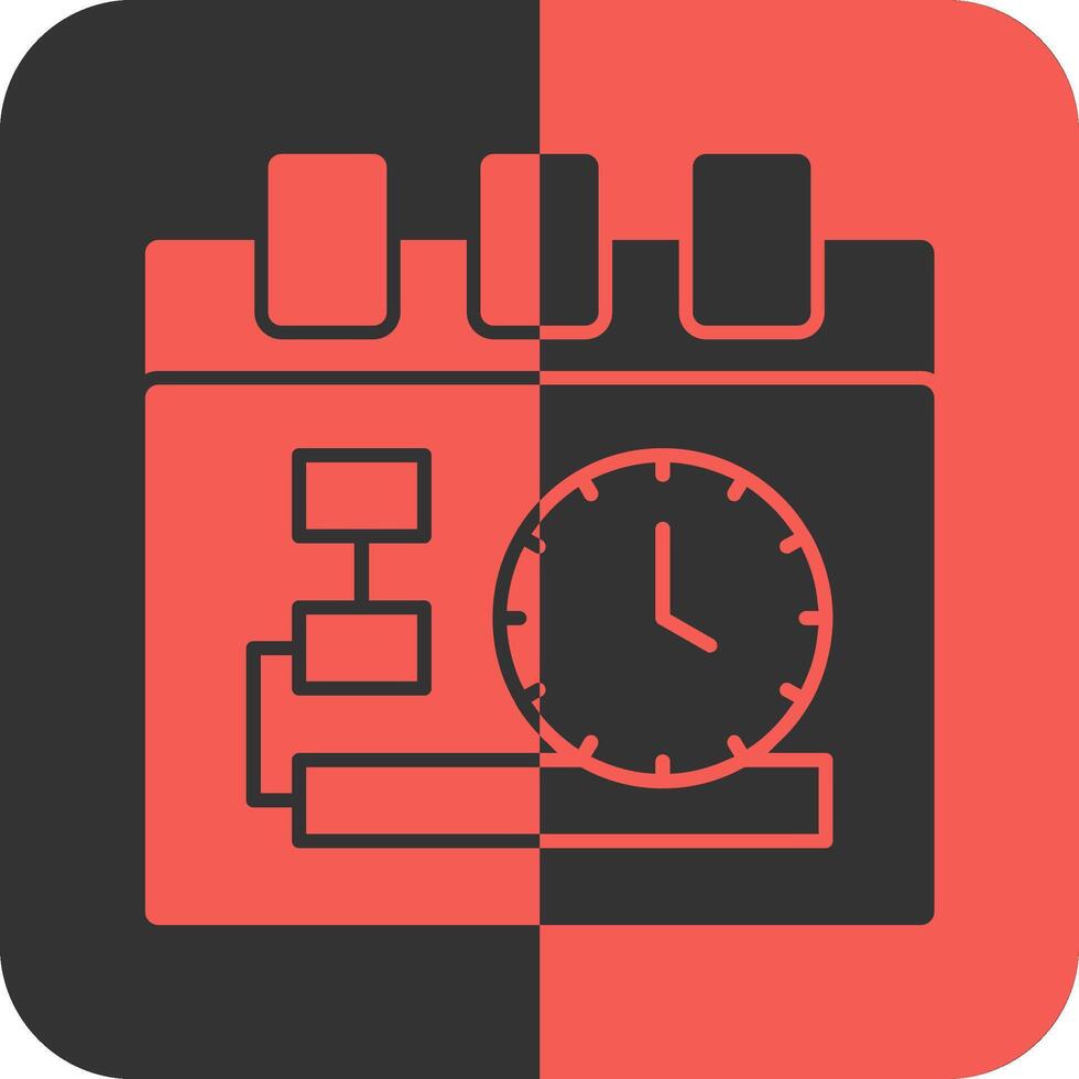 Deadline Red Inverse Icon vector