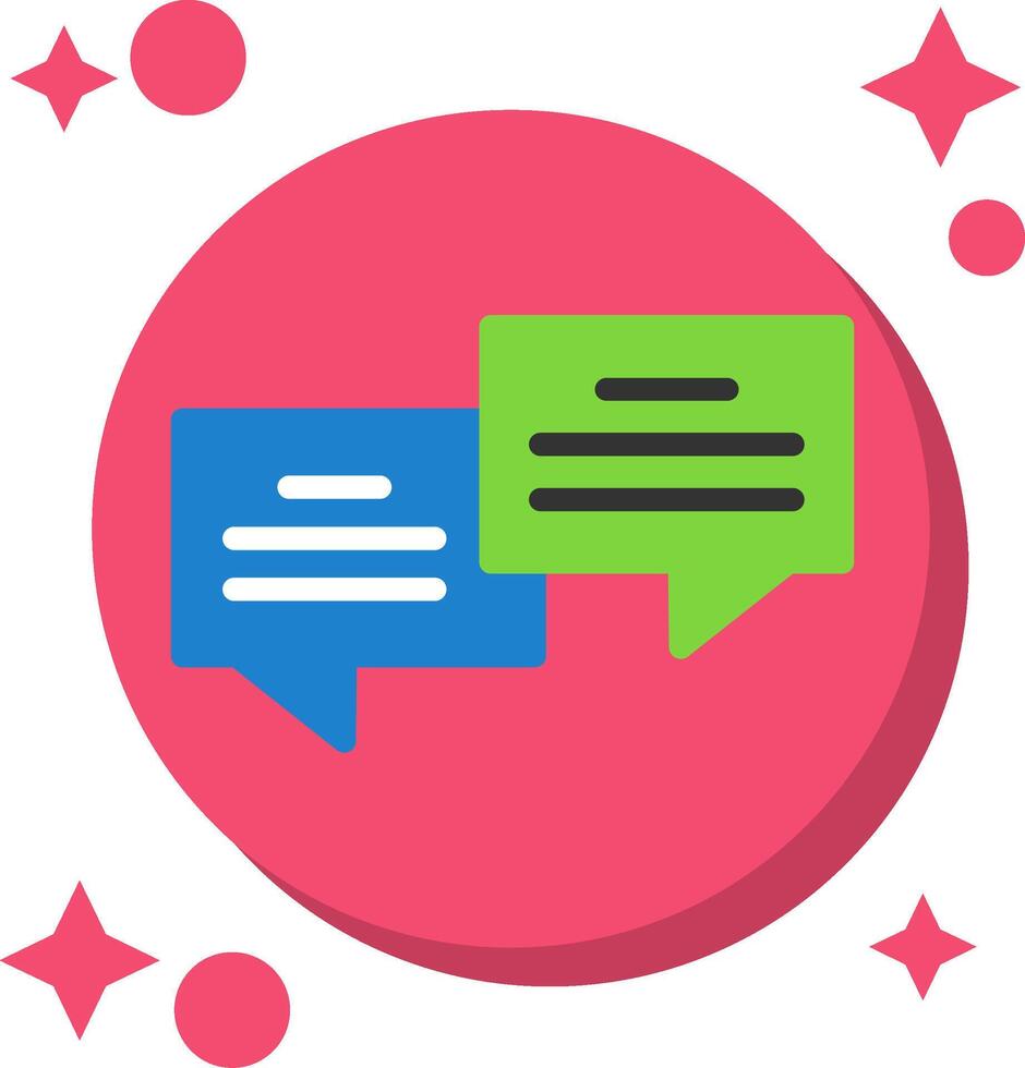 Chat Bubble Tailed Color Icon vector